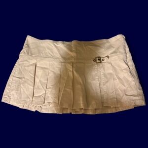 Urban Outfitters White Pleated Mini Skirt